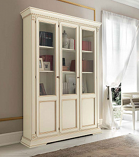 Книжный шкаф 3 дверный Palazzo Ducale Prama Bakokko 71BO03LB bianco цвет белый Книжный шкаф 3 дверный Palazzo Ducale Prama Bakokko 71BO03LB bianco цвет белый