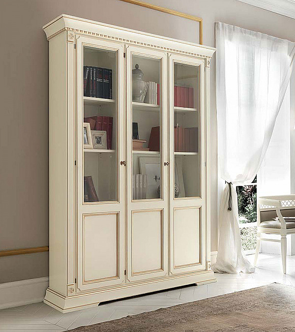 Книжный шкаф 3 дверный Palazzo Ducale Prama Bakokko 71BO03LB bianco цвет белый Книжный шкаф 3 дверный Palazzo Ducale Prama Bakokko 71BO03LB bianco цвет белый