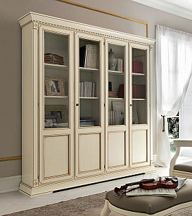 Книжный шкаф 4 дверный Palazzo Ducale Prama Bakokko 71BO04LB bianco цвет белый Книжный шкаф 4 дверный Palazzo Ducale Prama Bakokko 71BO04LB bianco цвет белый