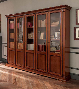 Книжный шкаф 5 дверный Palazzo Ducale Prama Bakokko 71CI05LB ciliegio цвет вишня Книжный шкаф 5 дверный Palazzo Ducale Prama Bakokko 71CI05LB ciliegio цвет вишня