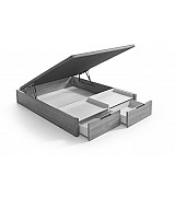 Кровать Koala Beds Drawer/Dreams 160 * 200 см цвет Roble Contorno/Beige Serie 2 Кровать Koala Beds Drawer/Dreams 160 * 200 см цвет Roble Contorno/Beige Serie 2