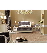 Кровать Panamar 871.451 цвет белый blanco, обивка Fiesole-4 Кровать Panamar 871.451 цвет белый blanco, обивка Fiesole-4