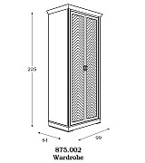 Шкаф 2-х дверный Panamar 875.002 цвет орех Шкаф 2-х дверный Panamar 875.002 цвет орех
