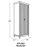 Шкаф 2-х дверный Panamar 876.002 цвет орех Шкаф 2-х дверный Panamar 876.002 цвет орех