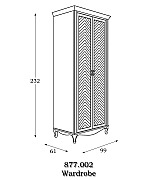 Шкаф 2-х дверный Panamar 877.002 цвет вишня Шкаф 2-х дверный Panamar 877.002 цвет вишня