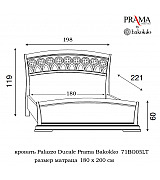 Кровать Palazzo Ducale Prama Bakokko модель 71BO05LT bianco цвет белый 180 см Кровать Palazzo Ducale Prama Bakokko модель 71BO05LT bianco цвет белый 180 см