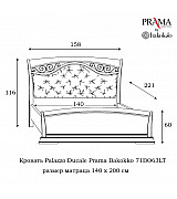 Кровать Palazzo Ducale Prama Bakokko модель 71BO63LT bianco цвет белый 140 см Кровать Palazzo Ducale Prama Bakokko модель 71BO63LT bianco цвет белый 140 см