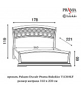 Кровать Palazzo Ducale Prama Bakokko модель 71CI04LT ciliegio цвет вишня 160 см Кровать Palazzo Ducale Prama Bakokko модель 71CI04LT ciliegio цвет вишня 160 см