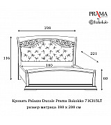 Кровать Palazzo Ducale Prama Bakokko модель 71CI65LT ciliegio цвет вишня 180 см