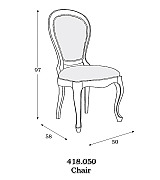Стул Panamar 418.050 цвет орех nogal, обивка Fiesole-3 Стул Panamar 418.050 цвет орех nogal, обивка Fiesole-3