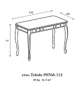 Стол письменный Toledo T.PS768.112 marfil цвет белый Стол письменный Toledo T.PS768.112 marfil цвет белый