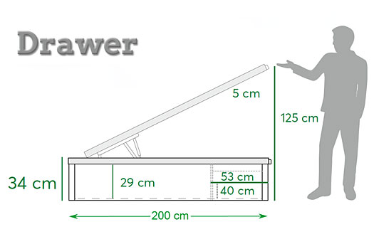 размеры канапе Drawer Koala