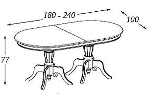 Размеры: стол Panamar 401.180
