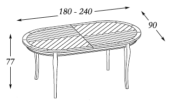 Размеры: стол Panamar 423.180