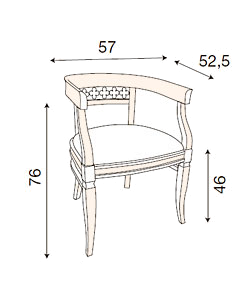 размер кресло Палаццо Дукале 71CI01PL фабрика Bakokko Италия
